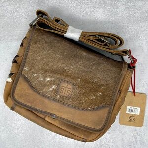 NWT - Roswell Cowhide Della Crossbody by STS-minor staining. on inside flap